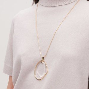 Clear Acrylic Circle Long Necklace